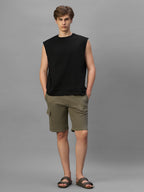 Men's Black 100% Organic Cotton Relax Fit Knit Vest