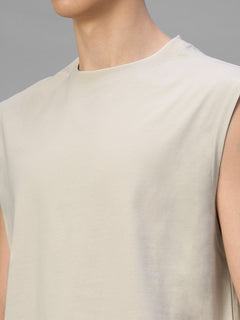 Men's Natural 100% Organic Cotton Relax Fit Knit Vest