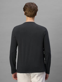 Men's Grey Cotton Bamboo Elastane Regular Fit Tshirt