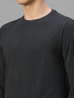 Men's Grey Cotton Bamboo Elastane Regular Fit Tshirt