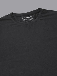 Men's Grey Cotton Bamboo Elastane Regular Fit Tshirt