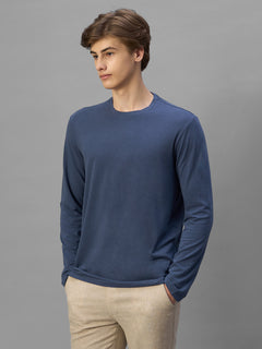 Men's Lavender Cotton Bamboo Elastane Regular Fit Tshirt