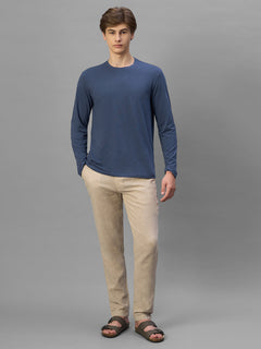 Men's Lavender Cotton Bamboo Elastane Regular Fit Tshirt