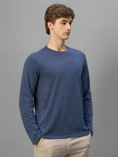 Men's Lavender Cotton Bamboo Elastane Regular Fit Tshirt