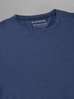 Men's Lavender Cotton Bamboo Elastane Regular Fit Tshirt