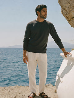 Men's Grey Cotton Bamboo Elastane Regular Fit Tshirt