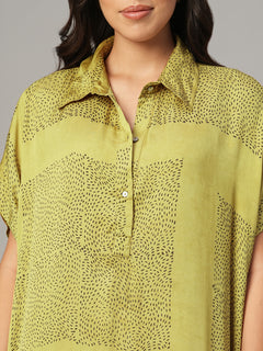 Women's Mustard Modal Viscose Boxy Fit Dress