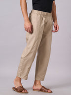 Men's Khaki 100% Cotton Loose Fit Pant