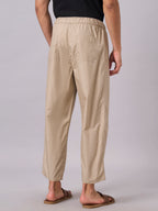 Men's Khaki 100% Cotton Loose Fit Pant