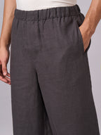 Men's Slate 100% Linen Loose Fit Pant