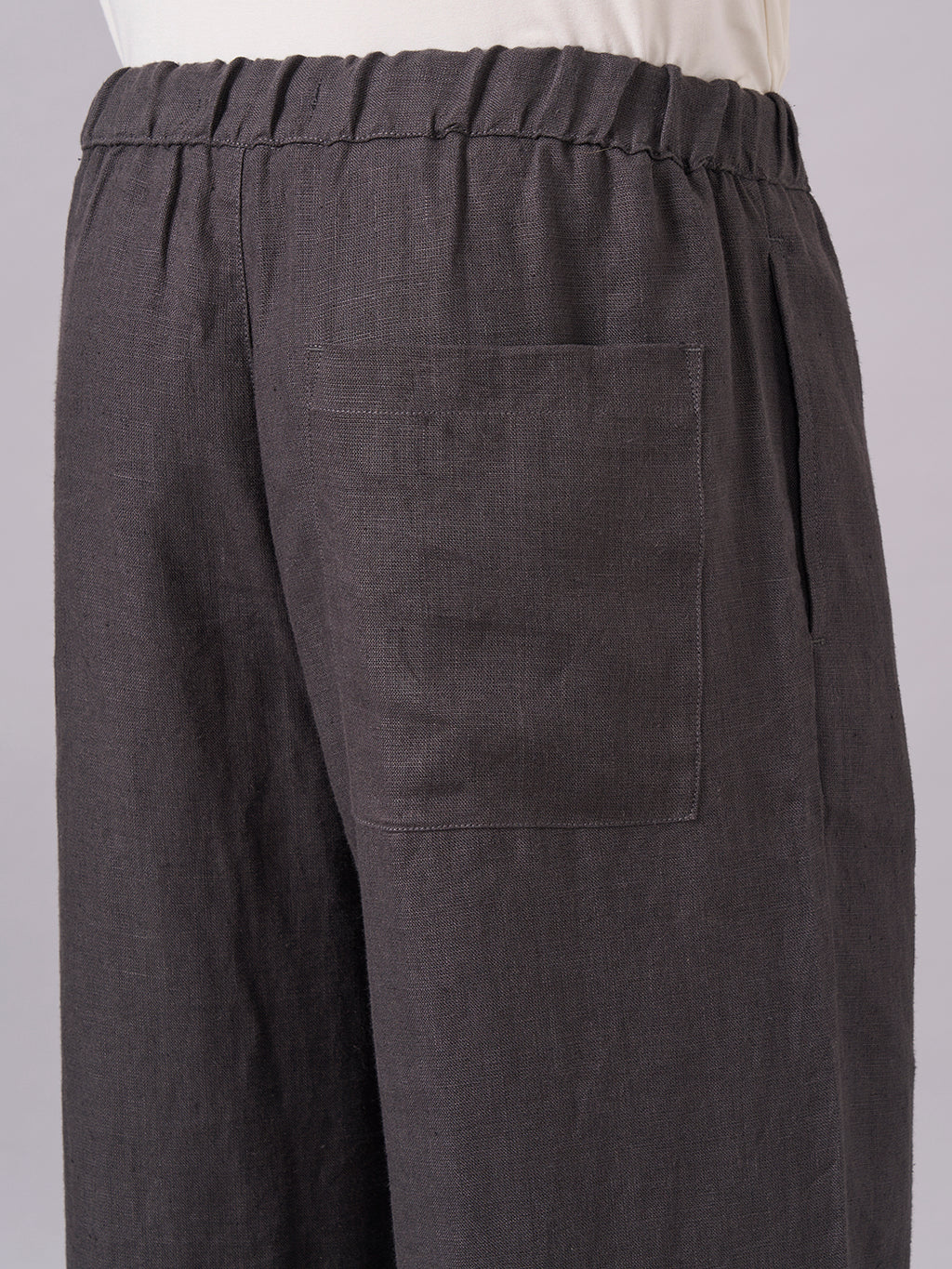 Men's Slate 100% Linen Loose Fit Pant