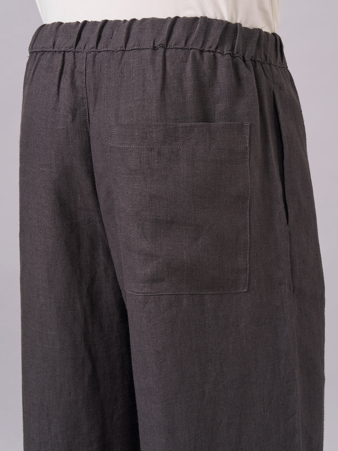 Men's Slate 100% Linen Loose Fit Pant
