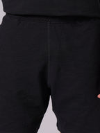 Men's Black 100% Organic Cotton Regular Fit Knit Shorts