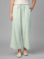 Women's Sage Linen Viscose Regular Fit Pant