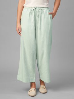 Women's Sage Linen Viscose Regular Fit Pant