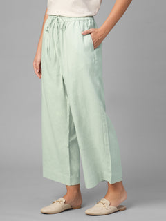 Women's Sage Linen Viscose Regular Fit Pant