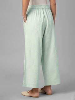 Women's Sage Linen Viscose Regular Fit Pant