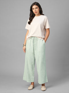 Women's Sage Linen Viscose Regular Fit Pant