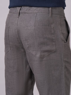 Men's 100% Linen Regular Fit Shorts Slate