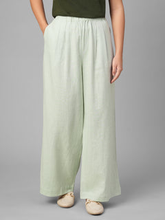 Women's Sage Linen Viscose Regular Fit Pant