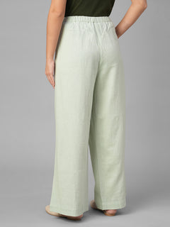 Women's Sage Linen Viscose Regular Fit Pant