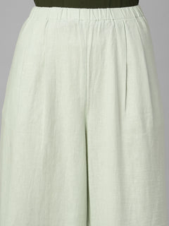 Women's Sage Linen Viscose Regular Fit Pant