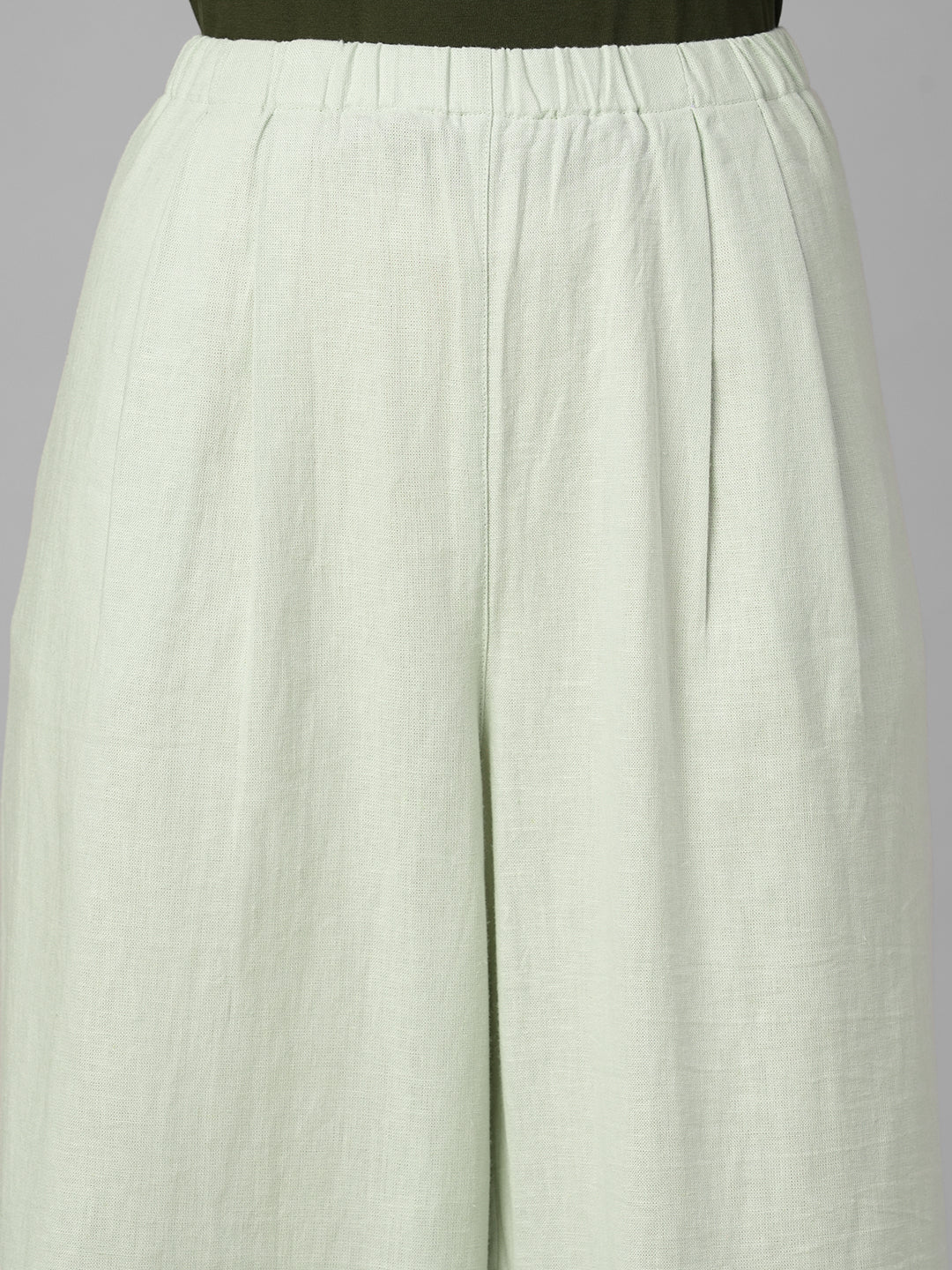 Women's Sage Linen Viscose Regular Fit Pant