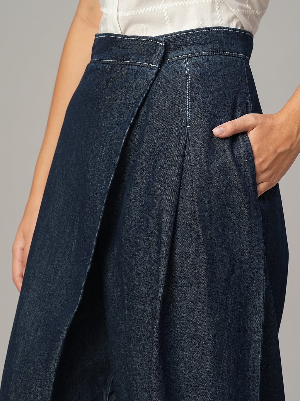 Women's Denim 100% Cotton Regular Fit Culotte