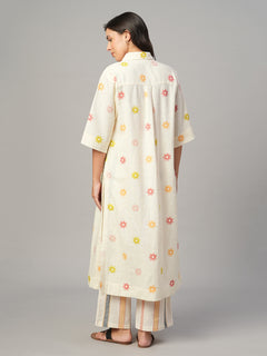 Women's Natural Linen Viscose Regular Fit Kurta
