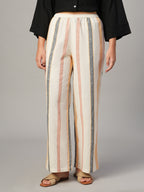 Women's Natural Linen Cotton Regular Fit Pant