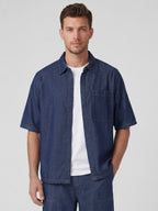 Men's Denim Blue 100% Cotton Regular Fit Shirt