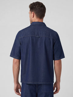 Men's 100% Cotton Regular Fit Denim Shirt Blue