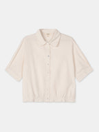 Women's Offwhite 100% Cotton Regular Fit Blouse