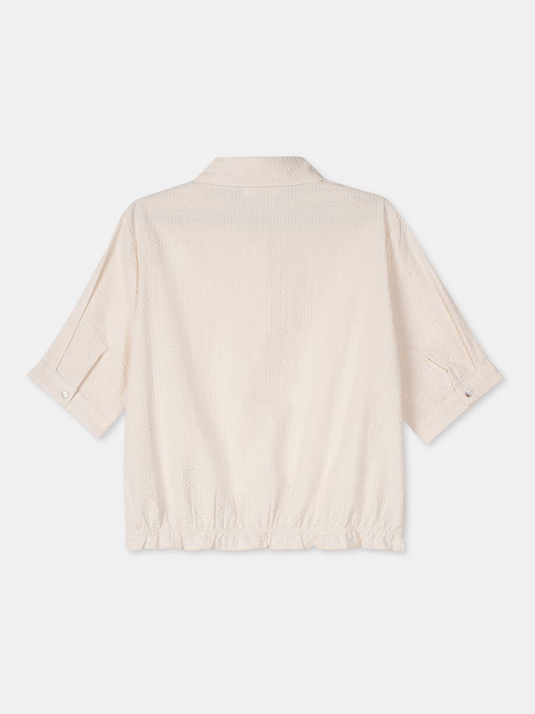 Women's Offwhite 100% Cotton Regular Fit Blouse