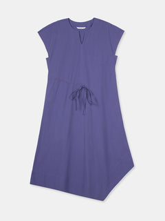 Women's Blue Cotton Lycra Regular Fit Dress