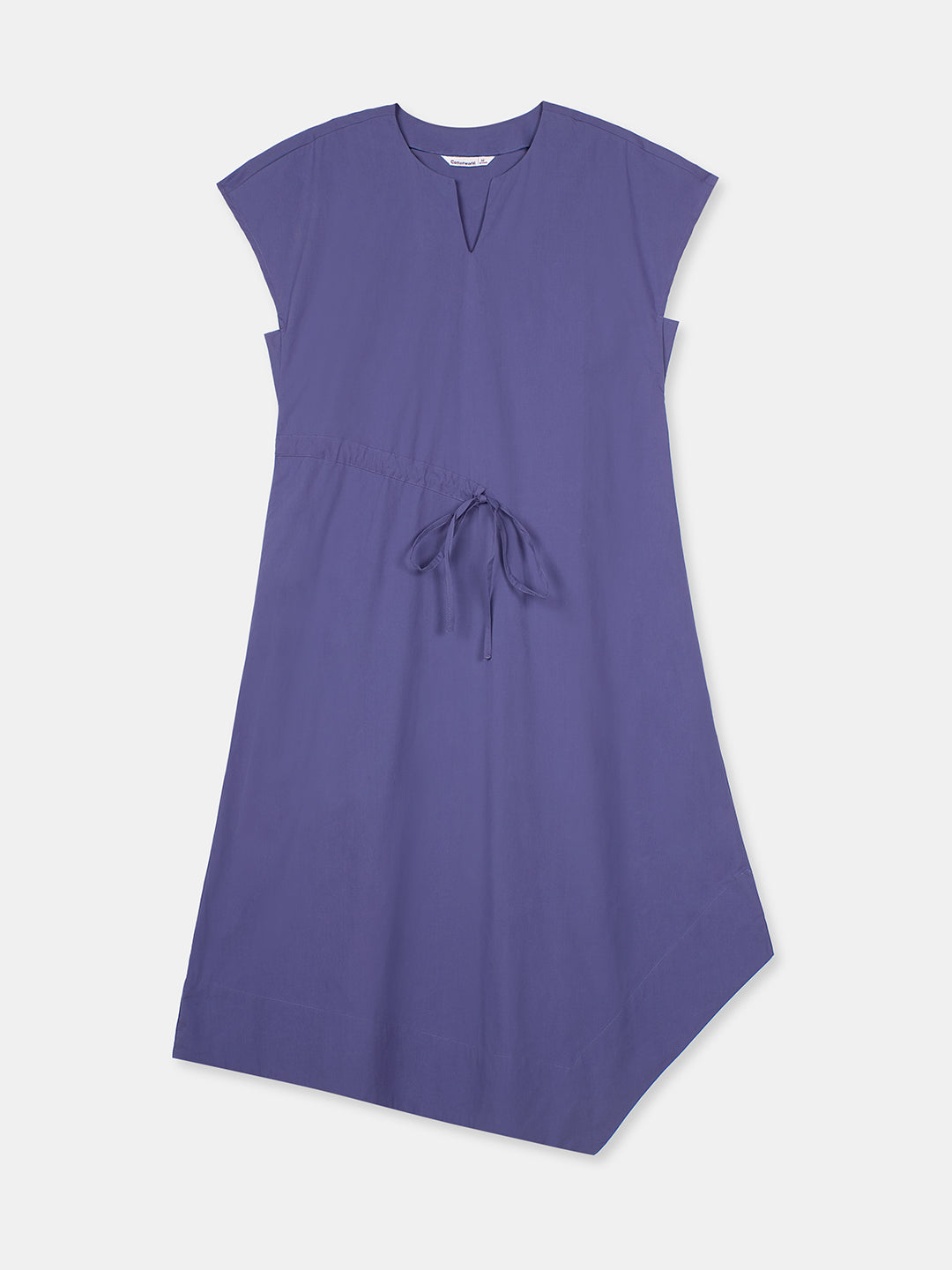 Women's Blue Cotton Lycra Regular Fit Dress