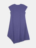 Women's Blue Cotton Lycra Regular Fit Dress