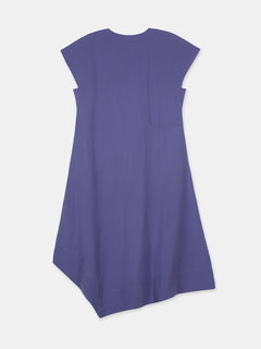 Women's Blue Cotton Lycra Regular Fit Dress