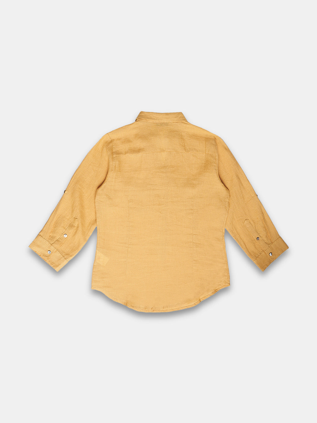 Women's 100% Linen Regular Fit Blouse Yellow
