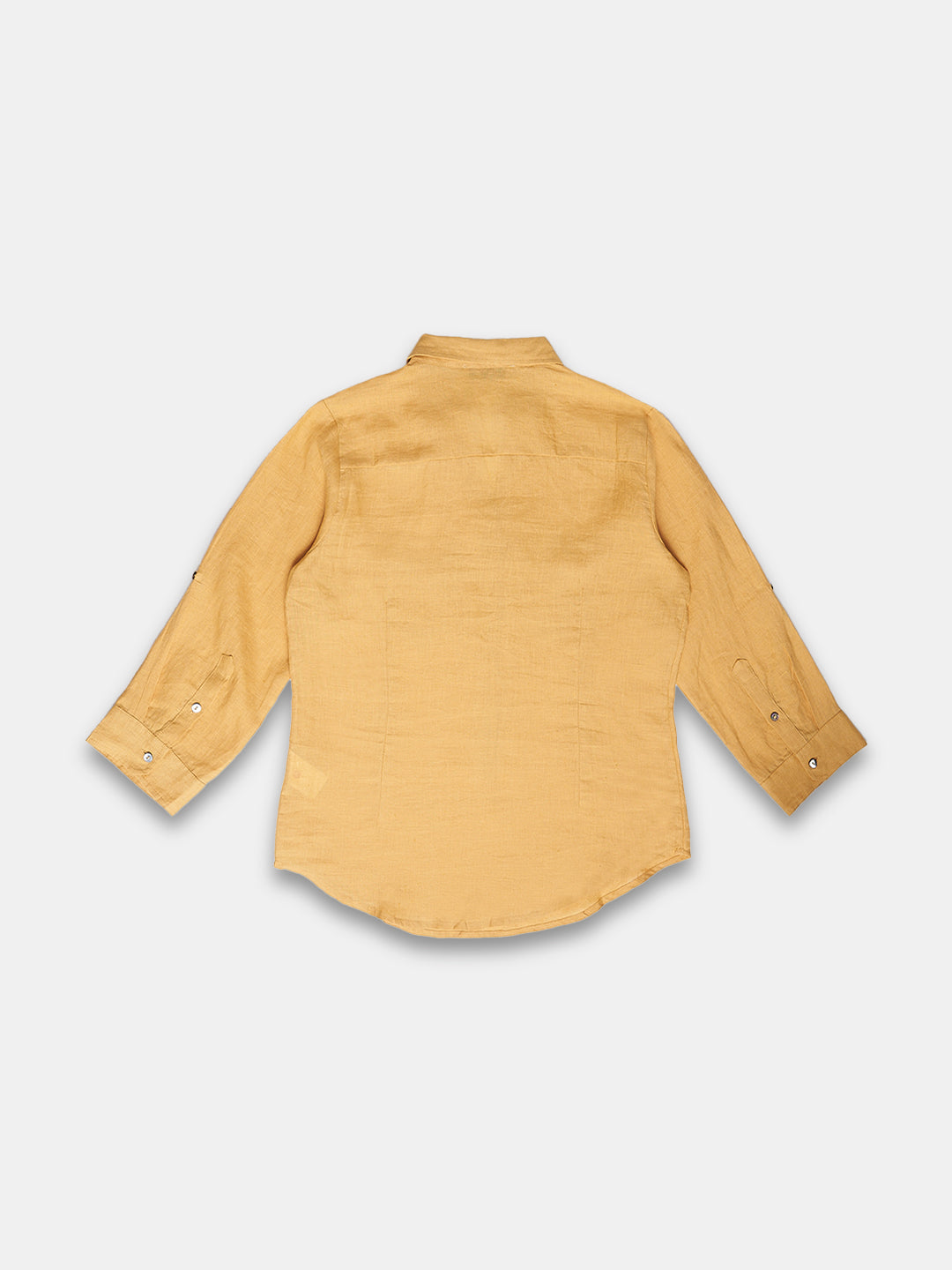 Women's 100% Linen Regular Fit Blouse Yellow