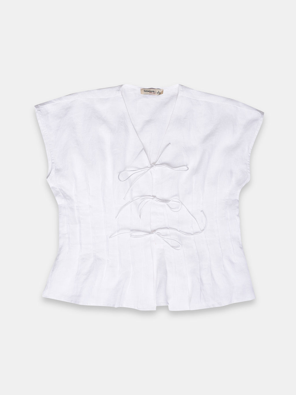 Women's 100% Linen Regular Fit Blouse White B