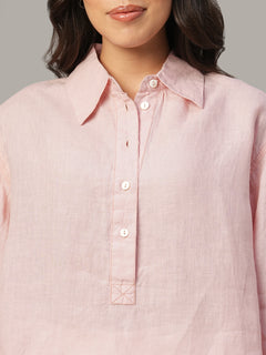 Women's Rose 100% Linen Boxy Fit Blouse