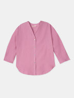 Women's Pink 100% Linen Regular Fit Blouse
