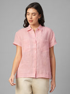 Women's Rose 100% Linen Regular Fit Blouse