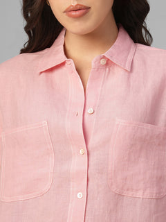 Women's Rose 100% Linen Regular Fit Blouse