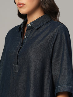 Women's Denim 100% Cotton Boxy Fit Dress