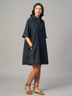 Women's Denim 100% Cotton Boxy Fit Dress
