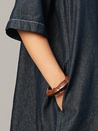 Women's Denim 100% Cotton Boxy Fit Dress