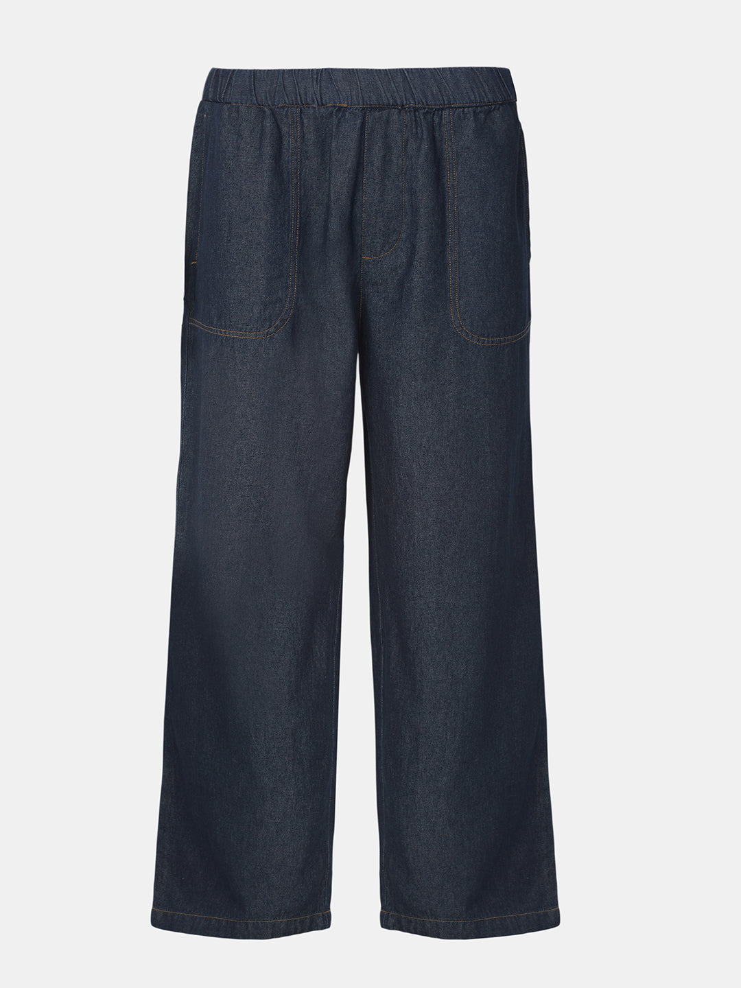 Men's Denim Blue 100% Cotton Loose Fit Pant