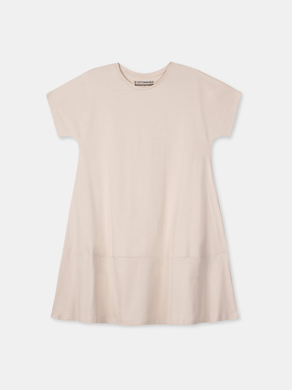 Women's Natural 100% Organic Cotton Regular Fit Knit Dress